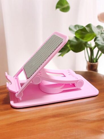 Cell Phone Stand - Compact 360° Rotating, Adjustable, Flexible Phone Holder for Desktop (Pink) in Saudi Arabia