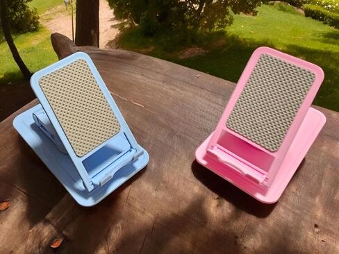 Cell Phone Stand - Compact 360° Rotating, Adjustable, Flexible Phone Holder for Desktop (Pink) in Saudi Arabia