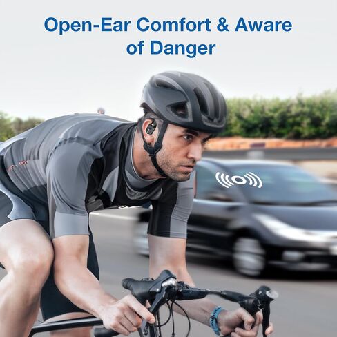 True Open Ear Earbuds Wireless Bluetooth 5.3 Headphones with Microphone, Earbuds with Earhooks, ENC Noise-Cancellation, 45H Playtime, Long-Lasting Comfort, Crystal-Clear Calls for Driving/Gym in Saudi Arabia