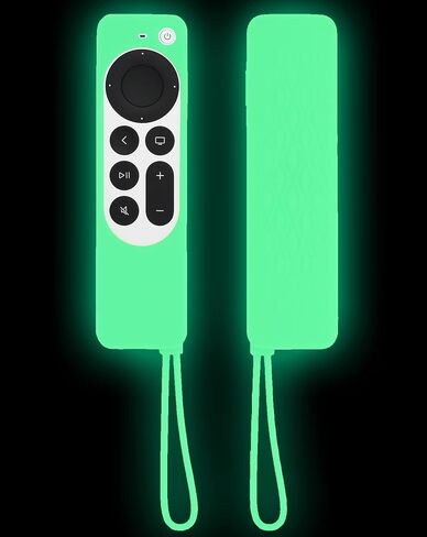 Silicone Case for Apple TV Siri Remote 2021 2022 - Anti Slip Shockproof Soft Remote Protective Cover for Apple TV 4K / HD Siri (2nd Gen/ 3rd Gen) Remote Control with Lanyard - Dark Blue in Kuwait