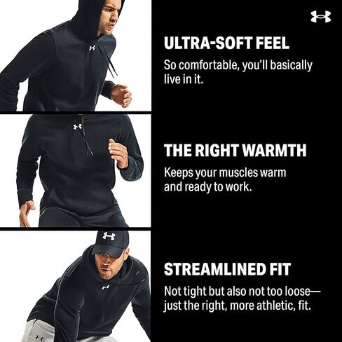 Under Armour Hustle Fleece Mens Hoodie M Midnight Navy-white in Saudi Arabia