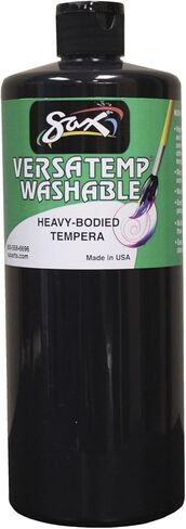 Sax Washable Versatemp Heavy Bodied Tempera Paint, Black, 1 Quart in Kuwait