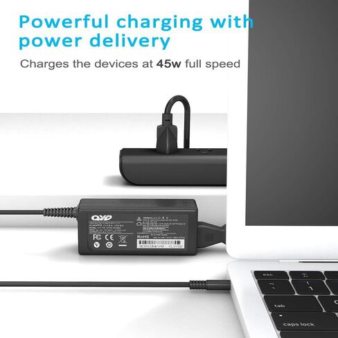شاحن كمبيوتر محمول 19.5 فولت 2.31 أمبير 45 وات متوافق مع شاحن Dell 15 5000 5555 5558 5559 3552 3000 3551 3552 P47F، XPS 13 9350 9333 Ultrabook، HK45NM140 LA45NM140 HA45NM140 مزود الطاقة الحبل in Kuwait