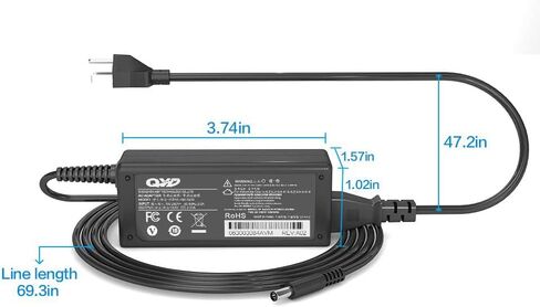 شاحن كمبيوتر محمول 19.5 فولت 2.31 أمبير 45 وات متوافق مع شاحن Dell 15 5000 5555 5558 5559 3552 3000 3551 3552 P47F، XPS 13 9350 9333 Ultrabook، HK45NM140 LA45NM140 HA45NM140 مزود الطاقة الحبل in Kuwait