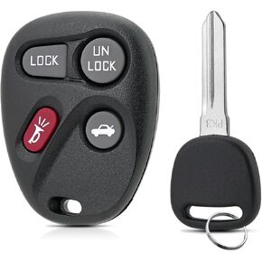 Car Key Fob Replacement Remote Key with Ignition Chip Key Fit for Chevy Silverado S10 C/K Tracker 1500 2500 3500 GMC Sierra Savana Sonoma 1997 Key ABO1502T, 16245102