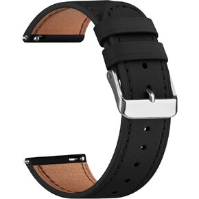 Meliya Leather Watch Bands 18mm 20mm 22mm Quick Release Watch Strap, Classic Leather Wristband for Women Men