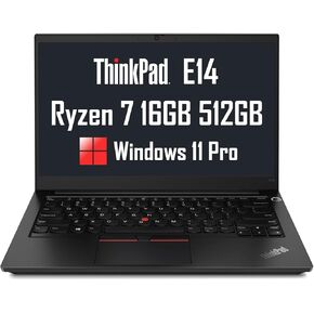 Latest Lenovo ThinkPad E14 Gen 4 Business Laptop (14" FHD, AMD Ryzen 7 5825U, 16GB RAM, 1TB SSD, 8-Core (Beat i7-1255U)) Fingerprint, Backlit, FHD Webcam, Wi-Fi 6, 10-Hr Long Battery Life, Win 11 Pro