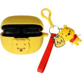 Cute Case for New Bose Ultra Open Earbuds(2024), Suublg Silicone Charging Case Shockproof Protective Cover with Cartoon Doll Anti-Lost Lanyard for Girls Boys Teen (Winnie)