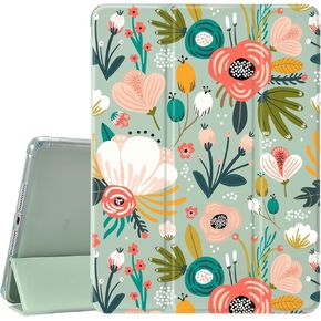 JOYLAND Pad Case Lemon Green Case for 7th/8th/9th Generation iPad Cute Fruit Anti-Scratch Shockproof with Pencil Holder Lightweight Smart Trifold Stand Case for 10.2" iPad 2019/2020/2021