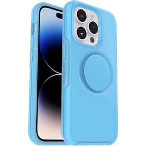 OtterBox + POP SYMMETRY SERIES iPhone 14 Pro Max Case - Non-Retail Packaging - You Cyan This?, Apple Phonecase, Attached Popsocket, Raised Screen Bumper, Wireless Charging Compatible