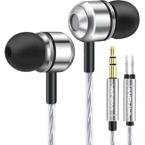 Wired Earbuds, in-Ear Headphones Wired with Pure Bass Sound, Noise Isolating 3.5mm Headphones Earbuds Wired, Lightweight Wired Earphones for Samsung,iPhone, Laptop,Tablet, MP3 and Other 3.5mm Devices