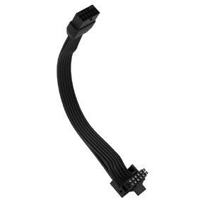 PCIE 5.0 GPU Power Sleeved Cable Extension,90 Degree 16pin(12+4) PCIe Connector Male to 3X8Pin Female Cable for GeForce RTX 3090Ti 4070ti 4080,with Cable comb-12inches(4Pin up Version)