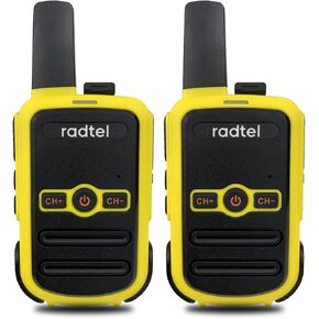 Radtel RT12 Walkie Talkies for Adults Rechargeable 2 Pack, Long Range Handheld FRS Two Way Radio 16CH Handsfree VOX for Camping Hiking (Yellow)