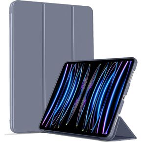 حافظة لجهاز iPad Pro 11 بوصة (M4) 2024 (الجيل الخامس)، غطاء حماية بحامل نحيف ثلاثي الطي مع ظهر ناعم من مادة TPU، يدعم قلم الرصاص والقلم الرصاص (USB-C)، التنبيه/السكون التلقائي (أسود) in Kuwait