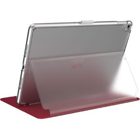 Speck BalanceFolio Clear Case and Stand, for 9.7-inch iPad (2017/2018) iPad Air 2/iPad Air, Heartrate Red/Clear