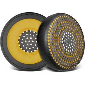 SOULWIT Replacement Earpads for Grado GS1000/GS1000i/GS1000e/GS2000e/PS1000/PS1000e Headphones, Ear Pads Cushions with Softer Protein Leather, High-Density Foam - Yellow
