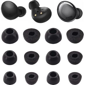 Foam Ear Tips Compatible with Galaxy Buds 2 Galaxy Buds Pro SM-R177 SM-R190, 6 Pairs S/M/L Sizes Soft Memory Foam Earbud Tips Eartips Compatible with Galaxy Buds 2 Galaxy Buds Pro, 12 Black sml