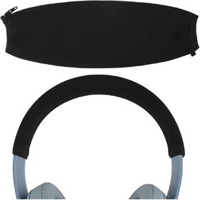 Geekria Flex Fabric Headband Cover Compatible with Beats Solo 3, Solo 2 Headphones, Head Top Cushion Pad Protector, Sweat Cover, Replacement Repair Part, Easy DIY Installation (Black)
