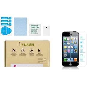 IFLASH iPhone SE 1st Gen, iPhone 5S Glass Screen Protector, Crystal Clear Tempered Glass Screen Protector for Apple iPhone 5/5S/5C/SE - Case Friendly (NOT for iPhone SE 2nd Generation 2020)
