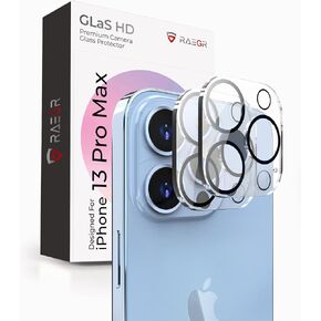RAEGR iPhone 13 Pro Max Camera Lens Protector, Tempered Glass Camera Lens Screen Protector/Screen Guard Designed for iPhone 13 Pro Max (6.7-Inch) 2021 - Clear RG10257 (Pack of 2 with Easy Applicator)