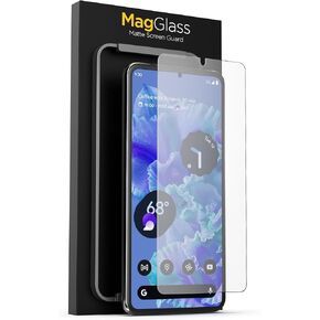 magglass for Pixel 8 Pro Screen Protector (2023) Fingerprint Sensor Compatible, Case Friendly Tempered Glass - Ultra High Clarity (Easy Applicator Included) (Matte)