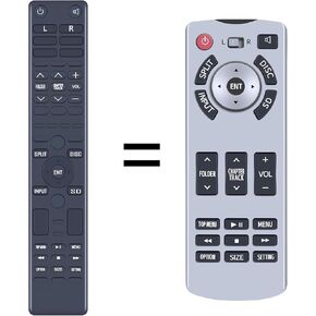 New Replacement Remote Control Compatible for 2015-2017 Toyota Sienna Rear DVD Entertainment System Remote Controller