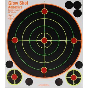 50 Pack - 10" Adhesive Multi-Color Reactive Splatter Targets - Glowshot - with 500 Cover up Patches