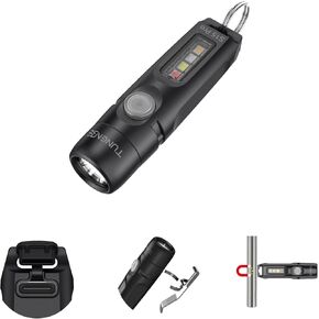 S15Pro Keychain Flashlight,750 High Lumen EDC Pocket Flashlight with Clip,USB C Rechargeable Mini Flashlight with Magnet,Suitable for Hiking, Camping, Christmas