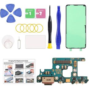for Galaxy Note 10 Plus USB Charging Board Port Replacement, SM-N976U SM-N976V Type C Dock Board Connector for Samsung Note 10 Plus 5G with Tools & Instruction