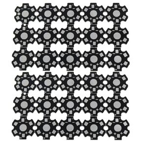 LED Heatsink ZZHXSM 30PCS High Power 1w /3w /5w Light-Emitting Diode Heat Sink with 2 Pins, Aluminum Base Plate 20mm Star DIY Cooling Heatsink, Light-Emitting Diode Heatsink