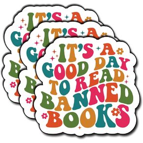 (3 قطع) ملصق إنه يوم جيد لقراءة الكتب المحظورة، ملصقات Kindle، ملصقات القراءة، ملصقات فينيل مساعد الماء Bookish لأجهزة الكمبيوتر المحمول، والهاتف، وزجاجات المياه، وهدايا ملصقات Kindle لمحبي الكتب 3" in Kuwait