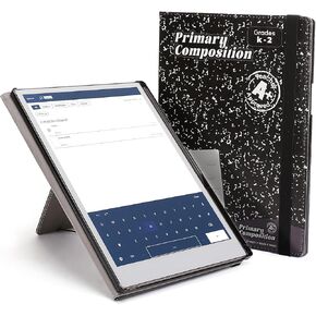 MOSISO for Remarkable Paper Pro Case 2024, Protective Folio Case for Remarkable Paper Pro 11.8 inch with Fold Kickstand&Pen Holder&Hand Strap, PU Leather Hard Back Shell Cover, Classic Marble Notebook