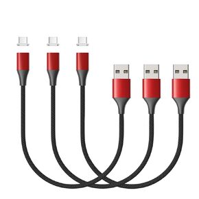 N. NETDOT Magnetic Charging Cable, Gen10 Nylon Braided Magnetic Phone Charger Compatible with USB-C,Type C Devices and Phones(1ft/3 Pack red) in Kuwait