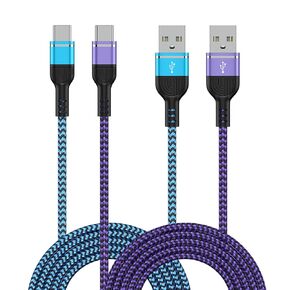 USB C Fast Charging Cable 6FT/2Pack for iPhone 16/16 Pro/16 Pro Max/16 Plus/15/15 Pro/15 Pro Max,3.1A Fast Charger Cord Car USB A to USB C Cable for Samsung Galaxy S24 FE A16 5G A55,Pixel 9 Pro XL