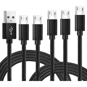 10FT 3Pack Micro USB Cable PS4 Controller Charger Cable، Micro USB Cable Nylon Braided for Galaxy S7 Edge Sony Playstaion 4، PS4 Slim / Pro، Dualshock 4، Xbox One / One X، for Kindle