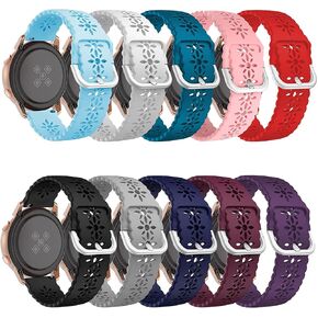 TOOLAIK 10-Pack 20mm Watch Bands Compatible with Samsung Galaxy Watch 6/5/4/, Galaxy Watch 3, 41mm Bands/Samsung Active 2 Watch Band 40mm /44mm,20mm Sports Wristband Bands For Women Men