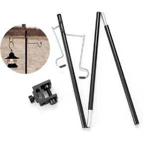 Folding Camping Lantern Stand Pole Stake Accessories, Camping Light Stand Pole Hanger Camping Equipment, Outdoor Picnic Lighting Device Gift for Men Father