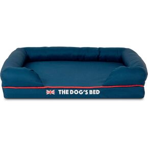 The Dog's Bed Replacement Outer Cover for The Dog's Bed Orthopedic with Sides, Washable Fabric, Large Grey Oxford with Black Trim