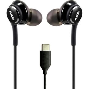 UrbanX OEM 2021 Stereo Headphones for Samsung Galaxy Z Flip 5G Braided Cable with Microphone (Black) USB-C Connector (US Version with Warranty)