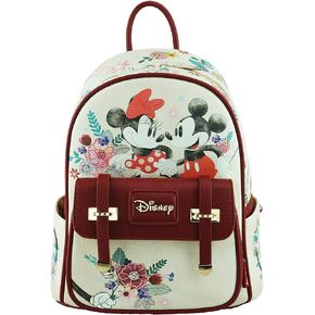 Disney Mickey and Minnie Mouse 11" Vegan Leather Fashion Mini Backpack
