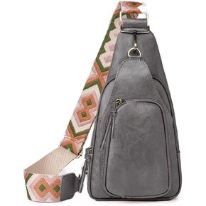 Sling Bag for Women PU Leather Sling Bags for Women Crossbody Sling Backpack Fashion Chest Bag for Women Travel