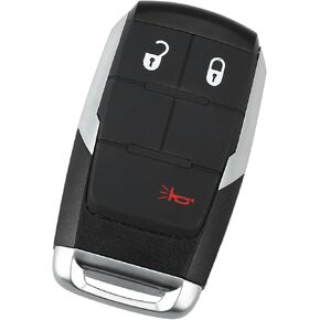 GQ4-76T Car Keyless Entry Remote Car Key Fob 3 Buttons with Door Key for Ram 2500 2019-2021 / Car / Plastic Metal / 1 Pcs Black