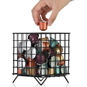 Coffee Pod Holder, Large Capacity K Cup Holder and Coffee Storage Coffee Pod Organizer for Coffee Station Organizer and Coffee Pod Storage K Cup Holders for Counter Coffee Bar (Matte black)