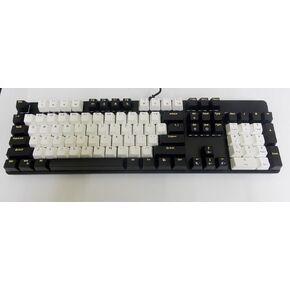 Gaming Keyboard - RGB Wired Meachanical Keyboard 104 Keys Black & White