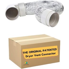 Cinch Ace Dryer Duct Connector - DIY Easy Dryer Vent Hookup Kit - by Ziggurat Products
