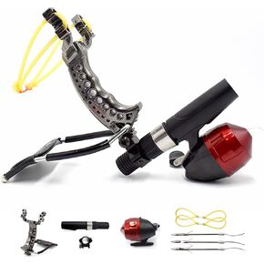 Slingshot, Wrist Rocket Slingshots for Hunting, Fishing Slingshot with 2 Slingshot Bands, Fishing Reel and Fishing Darts, Hunting Slingshots for Adults, Catapult Slingshots for Fishing