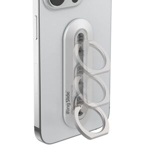 iRing Slide, Made in Korea, Wireless Charging Friendly Phone Holder. Cell Phone Ring Grip Finger Holder and Stand Compatible with iPhone 12,13 & 14 Series, Galaxy, and Other Smartphones (White) in Kuwait