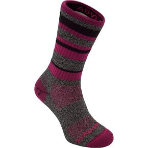 Wrightsock Unisex Adveture Crew Socks - Black/Fushsia, Large