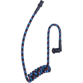 Braided Colorful Acoustic Coil Tube Knitted Nylone Moisture Resistant Radio Earpiece Replacement with Mixed Color (Black,Blue,Red)