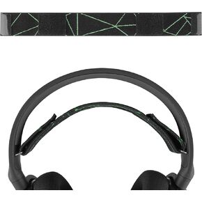 وسادة عصابة رأس من القماش المرن من Geekria متوافقة مع SteelSeries Arctis 5، Arctis 3 لجميع المنصات، شريط استبدال سماعات الرأس، جزء إصلاح غطاء الوسادة العلوي لسماعات الرأس (أسود)